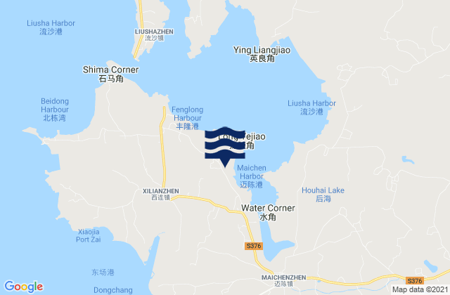 Xilian, Chinaの潮見表地図