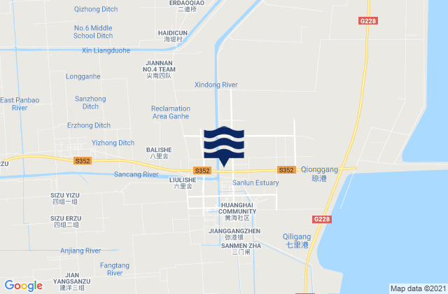 Xinnong, Chinaの潮見表地図