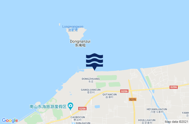 Xufu, Chinaの潮見表地図