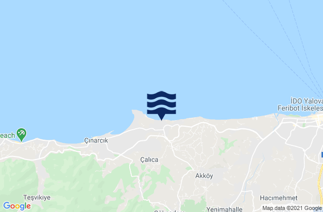 Yalova, Turkeyの潮見表地図
