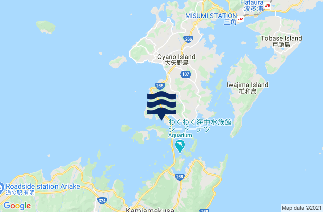 Yanagino Seto Yatsushiro Kai, Japanの潮見表地図