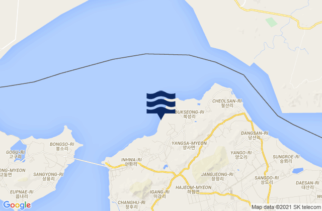 Yangsa, South Koreaの潮見表地図