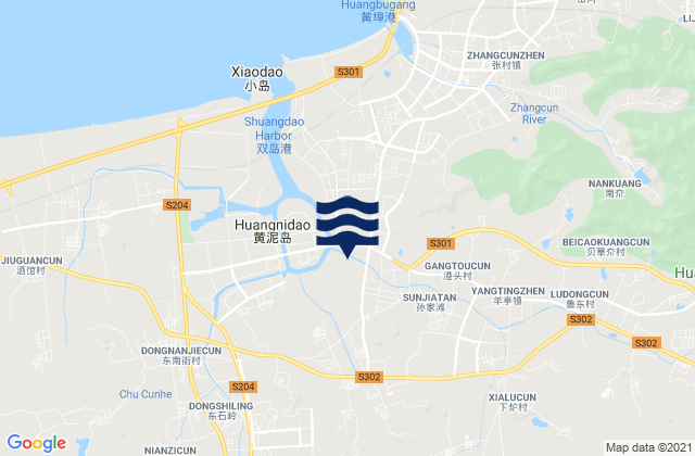 Yangting, Chinaの潮見表地図