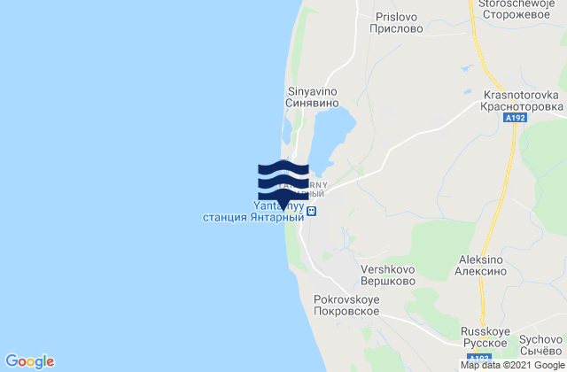 Yantarnyy, Russiaの潮見表地図