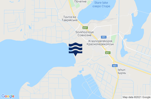 Yany Kapu, Ukraineの潮見表地図