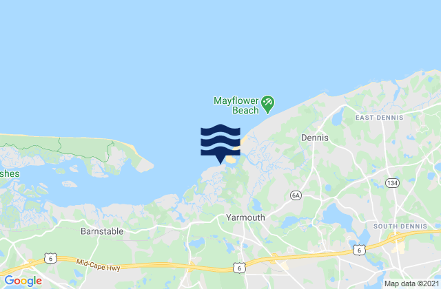 Yarmouth, United Statesの潮見表地図