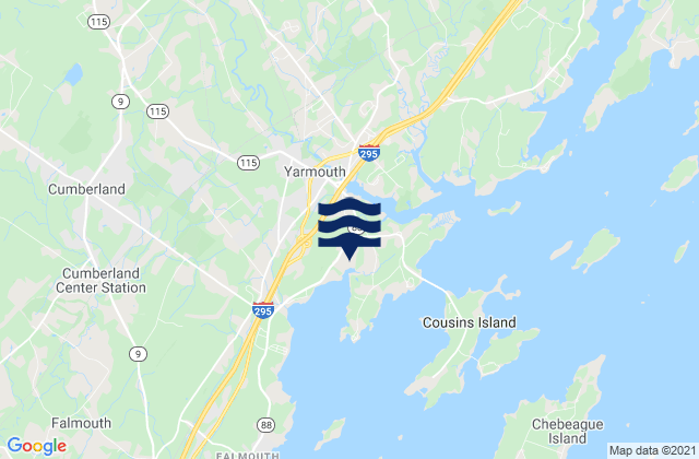 Yarmouth, United Statesの潮見表地図