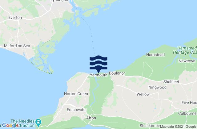 Yarmouth, United Kingdomの潮見表地図