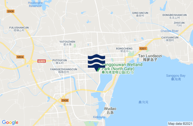 Yatou, Chinaの潮見表地図