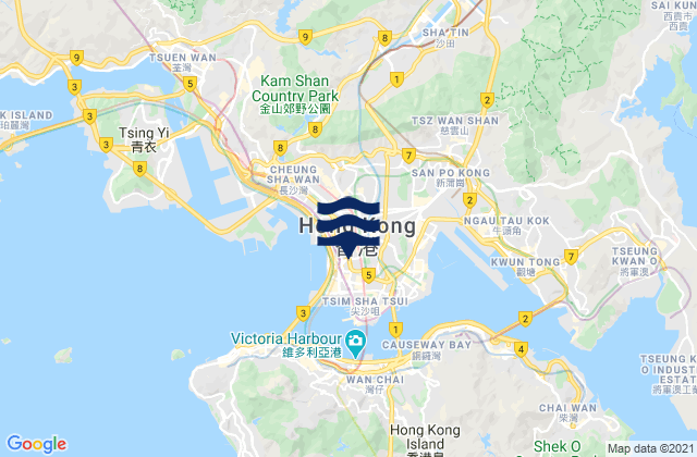 Yau Tsim Mong, Hong Kongの潮見表地図