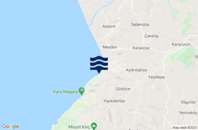 Yayladağı, Turkeyの潮見表地図