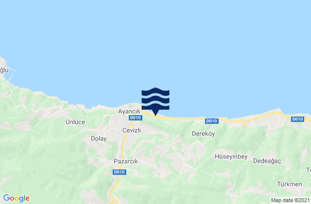 Yenikonak, Turkeyの潮見表地図
