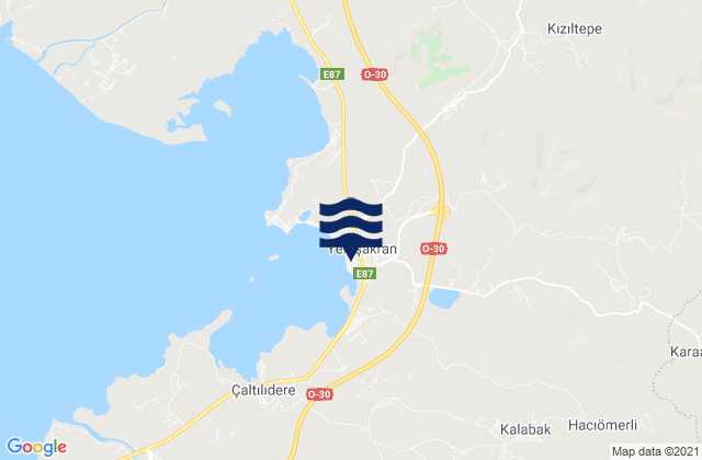 Yenişakran, Turkeyの潮見表地図