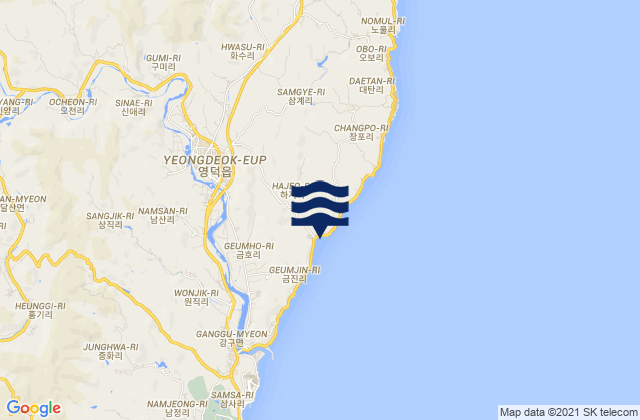 Yeongdeok, South Koreaの潮見表地図