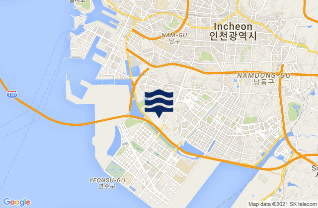 Yeonsu-gu, South Koreaの潮見表地図