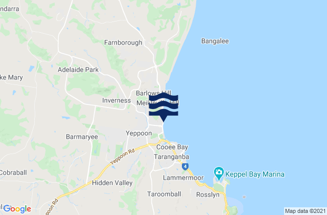 Yeppoon, Australiaの潮見表地図