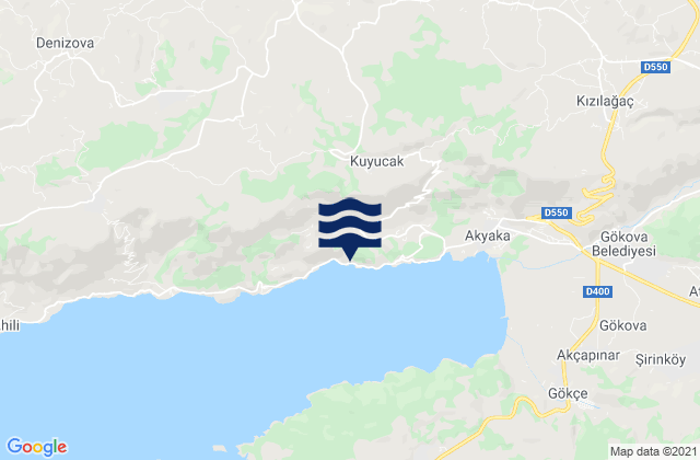 Yerkesik, Turkeyの潮見表地図