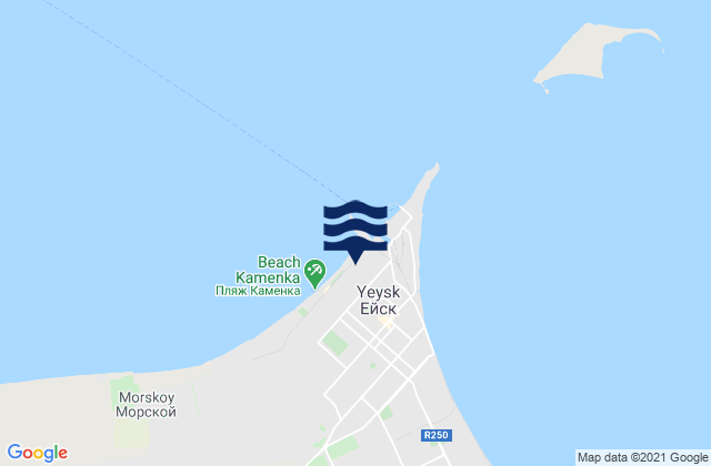 Yeysk, Russiaの潮見表地図