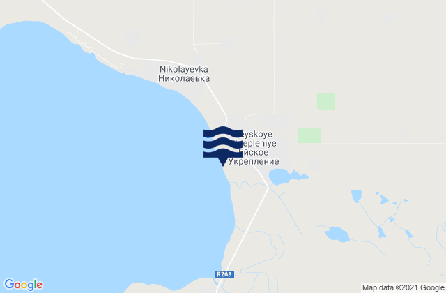 Yeyskoye Ukrepleniye, Russiaの潮見表地図