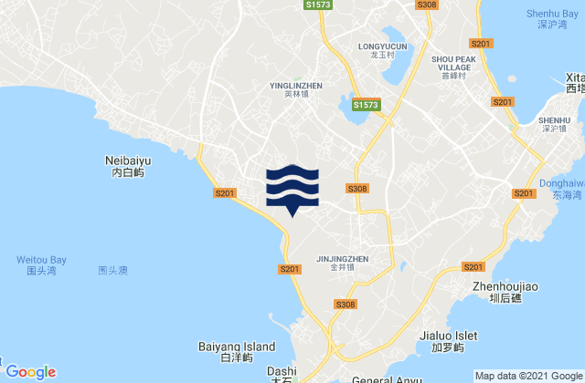 Yinglin, Chinaの潮見表地図
