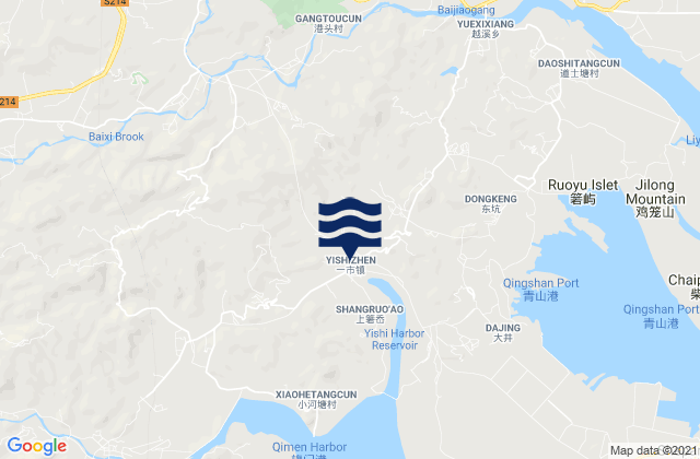 Yishi, Chinaの潮見表地図