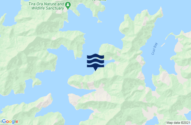 Yncyca Bay, New Zealandの潮見表地図