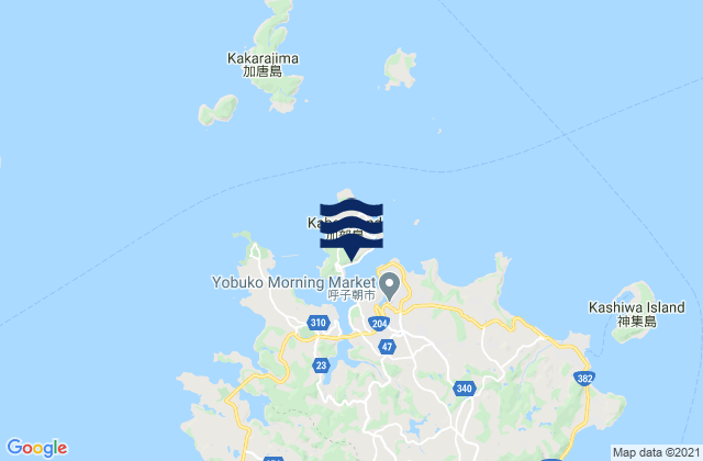 Yobuko Ko, Japanの潮見表地図