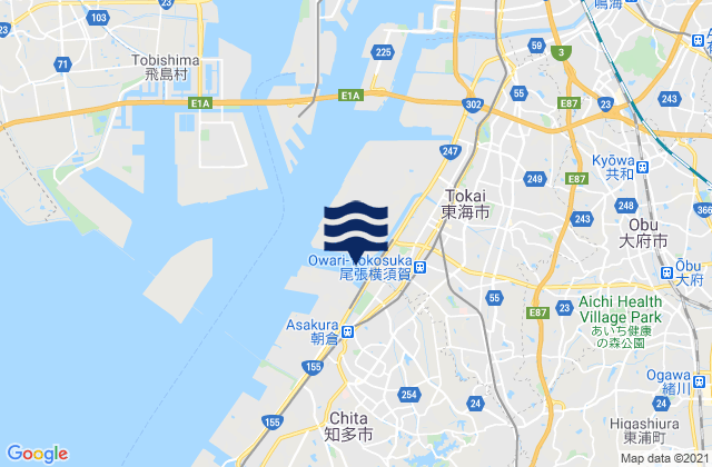 Yokosuka-kō, Japanの潮見表地図