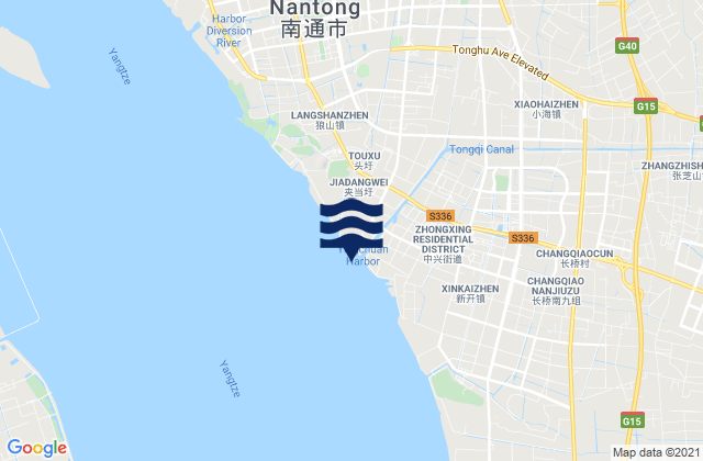 Yongxing, Chinaの潮見表地図