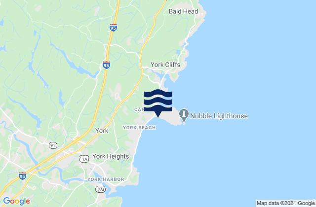 York Beach, United Statesの潮見表地図