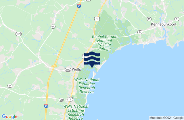 York County, United Statesの潮見表地図