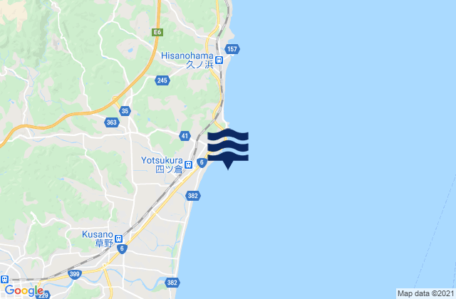 Yotsukura, Japanの潮見表地図