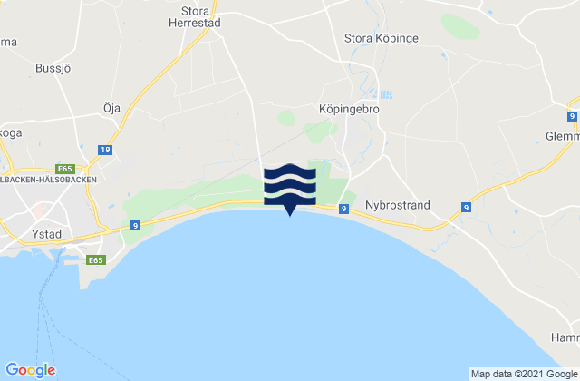 Ystads Kommun, Swedenの潮見表地図