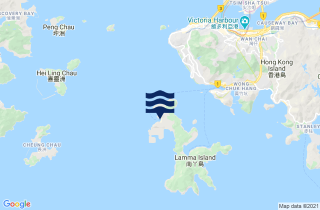 Yung Shue Wan, Hong Kongの潮見表地図