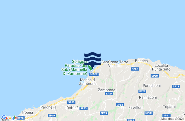 Zambrone, Italyの潮見表地図