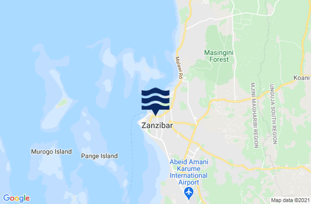 Zanzibar, Tanzaniaの潮見表地図