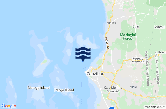 Zanzibar Zanzibar Island, Tanzaniaの潮見表地図