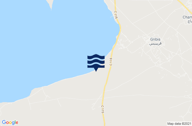 Zarzis, Tunisiaの潮見表地図