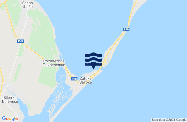 Zatoka, Ukraineの潮見表地図