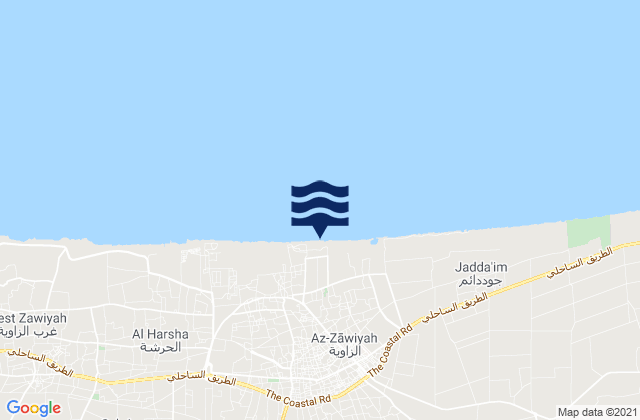 Zawiya, Libyaの潮見表地図
