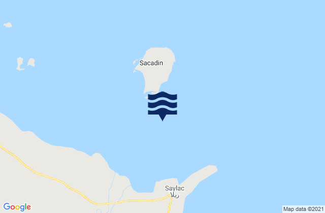 Zeila Gulf of Aden, Somaliaの潮見表地図