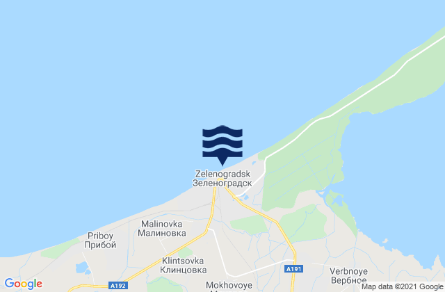 Zelenogradsk, Russiaの潮見表地図