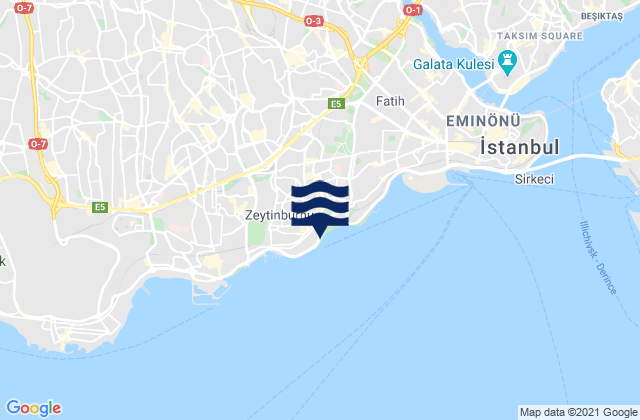 Zeytinburnu, Turkeyの潮見表地図