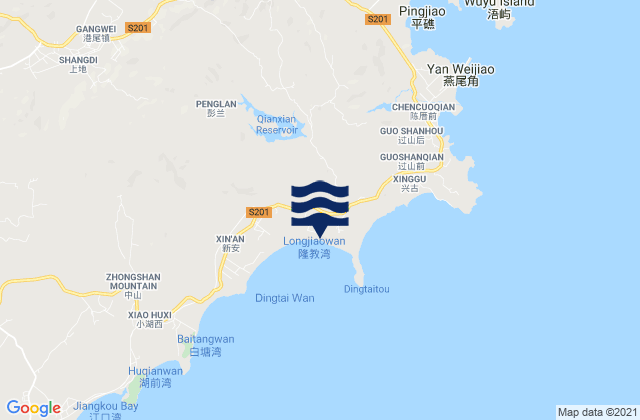 Zhenhaicun, Chinaの潮見表地図