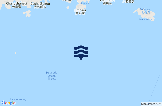 Zhoushan Shi, Chinaの潮見表地図