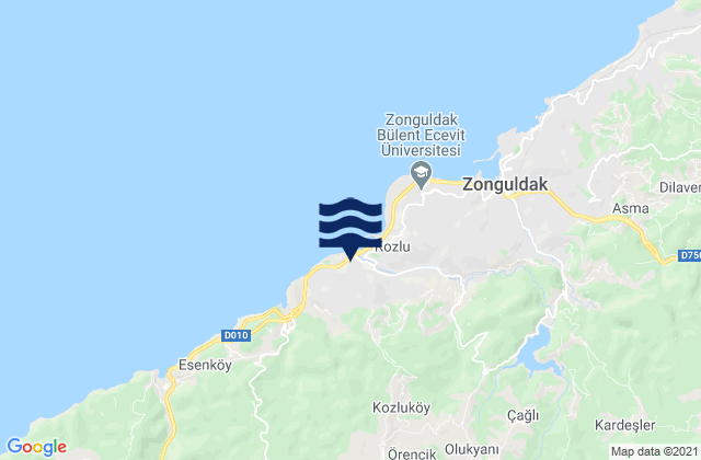 Zonguldak, Turkeyの潮見表地図