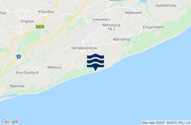 eSikhaleni, South Africaの潮見表地図