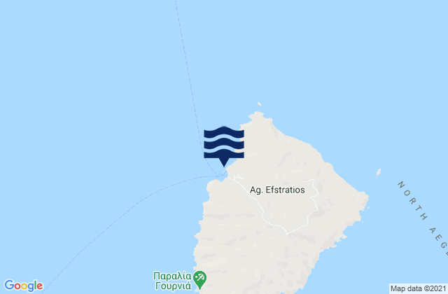 Ágios Efstrátios, Greeceの潮見表地図