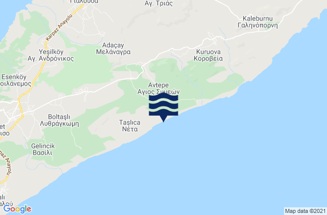 Ágios Symeón, Cyprusの潮見表地図