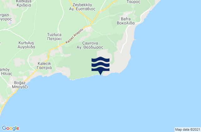 Ágios Theódoros, Cyprusの潮見表地図
